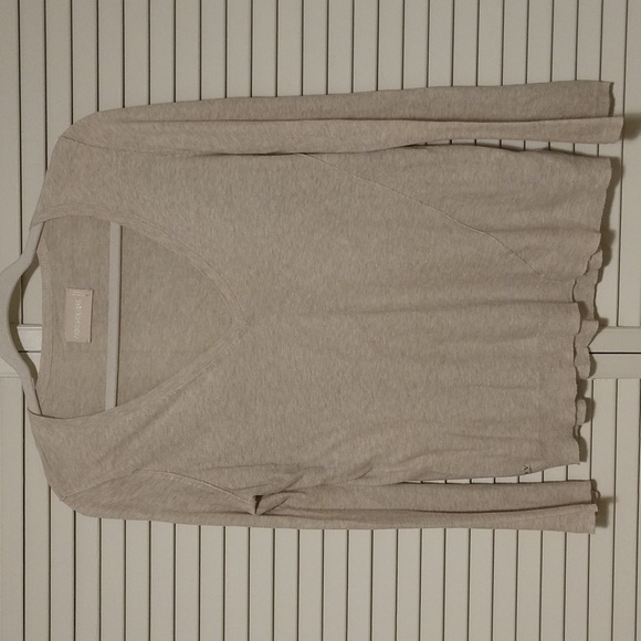 Zadig & Voltaire Rigby Cov Cream Tan V-Neck Sweater - Picture 2 of 10
